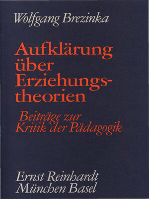 cover image of Aufklärung über Erziehungstheorien